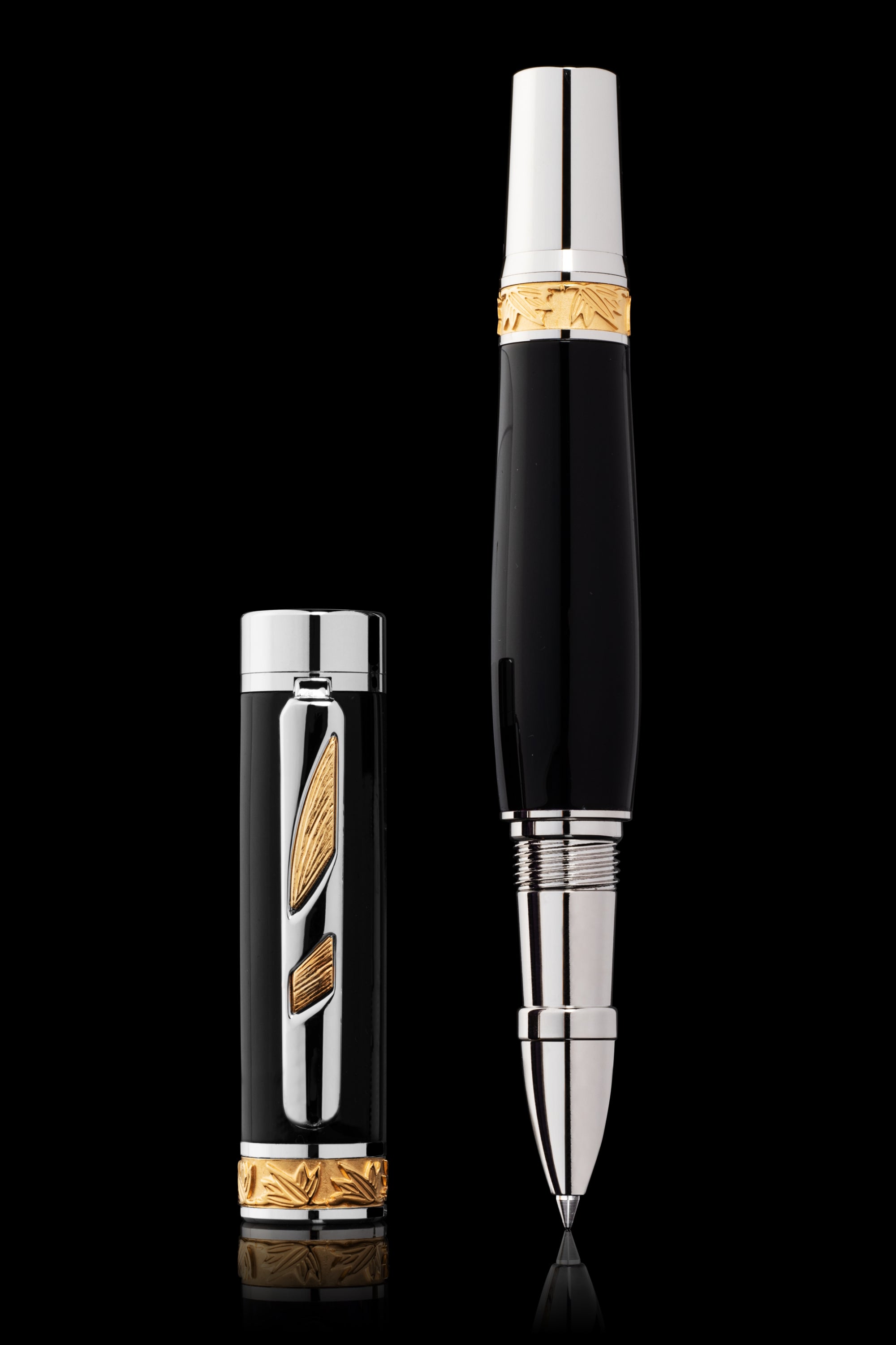 Pitchman Rainmaker Black Rollerball Pen - Luxury executive pen for men and woman. Nice pen for corporate gifting.