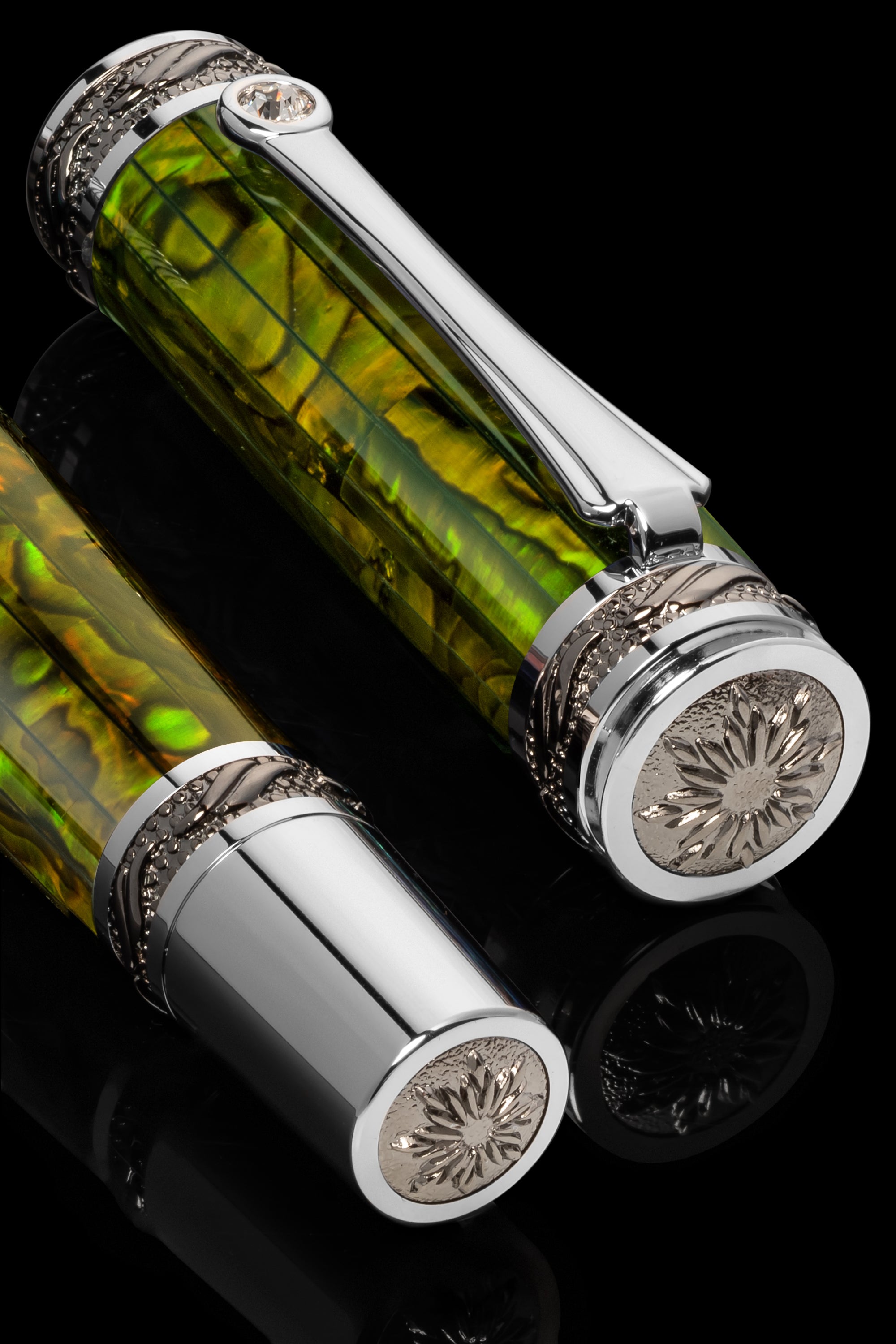 Pitchman Tycoon Rollerball Pen - Abalone Shell Pen - Fancy Pen