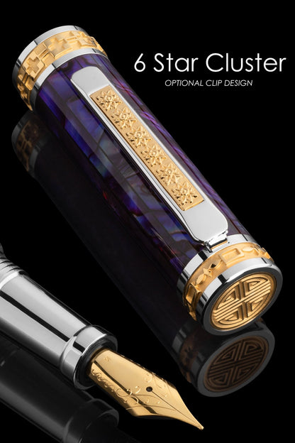 Closer Purple Abalone Shell Fountain Pen