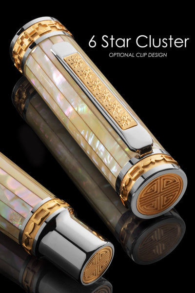 Pitchman Closer LUXE Pen with 5 Star Cluster Clip - A handmade luxury pen.