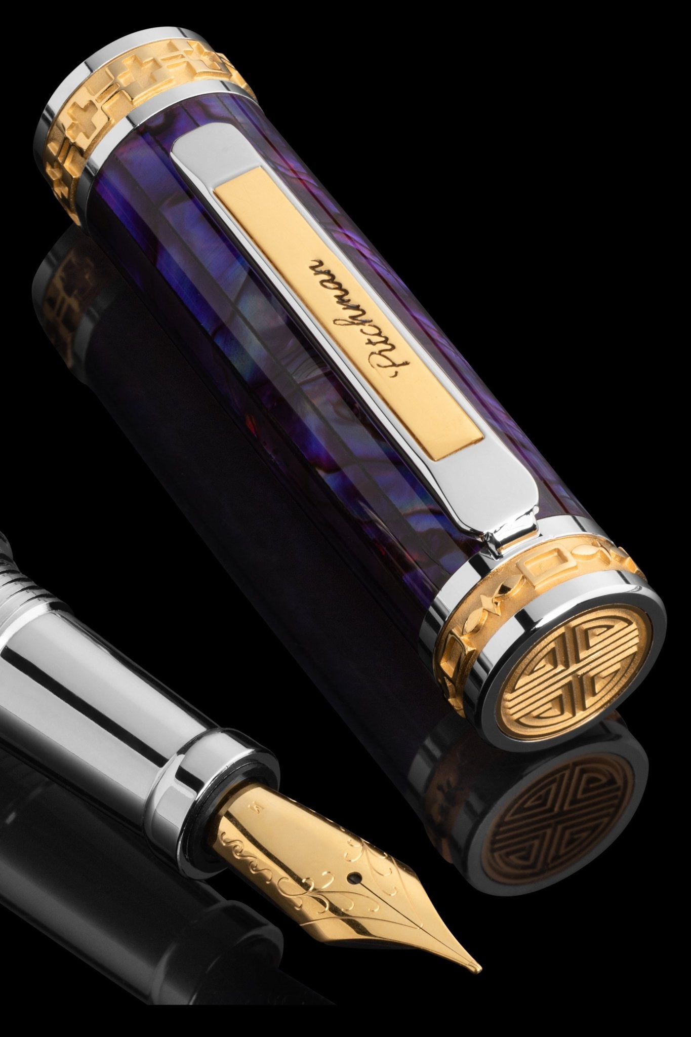 Closer Purple Abalone Shell Fountain Pen