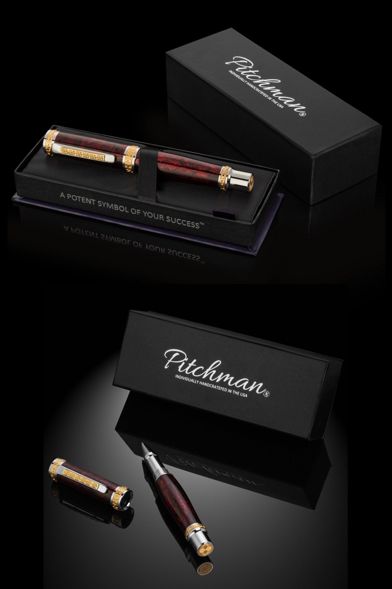 Closer Red Abalone Shell Fountain Pen