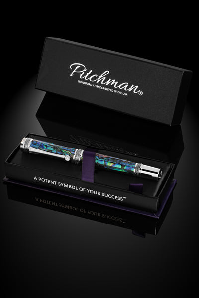 Tycoon Lustrous Blue Abalone Shell Rollerball Pen