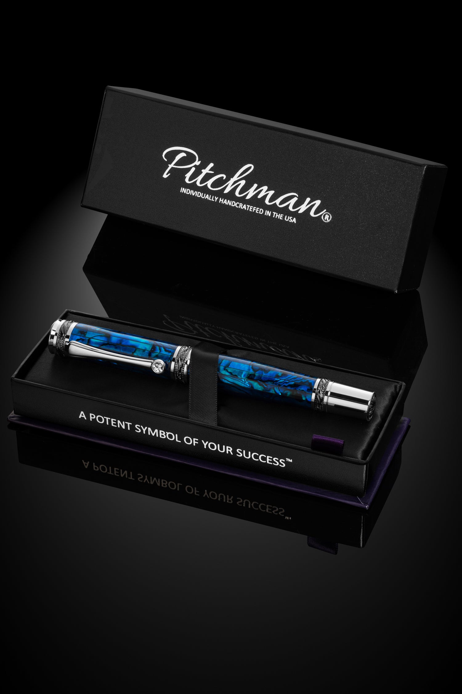 Pitchman Tycoon Sapphire Pen | High Luxury Mens Pen