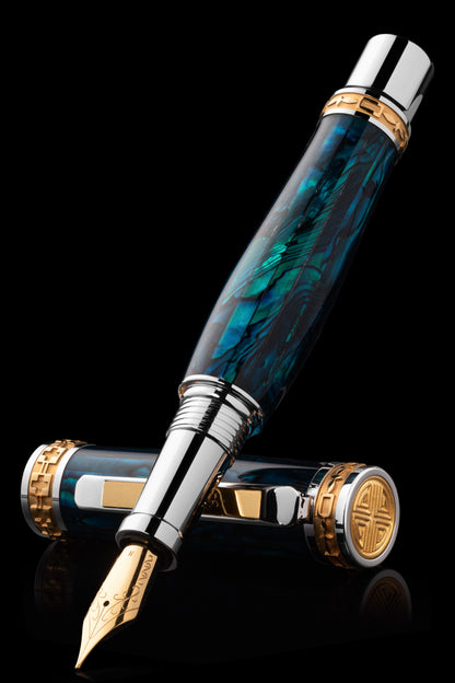 Pitchman Closer Teal Fountain Pen - A faithful Men&