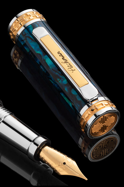 Pitchman Closer Teal Fountain Pen - Nice Pen for Men