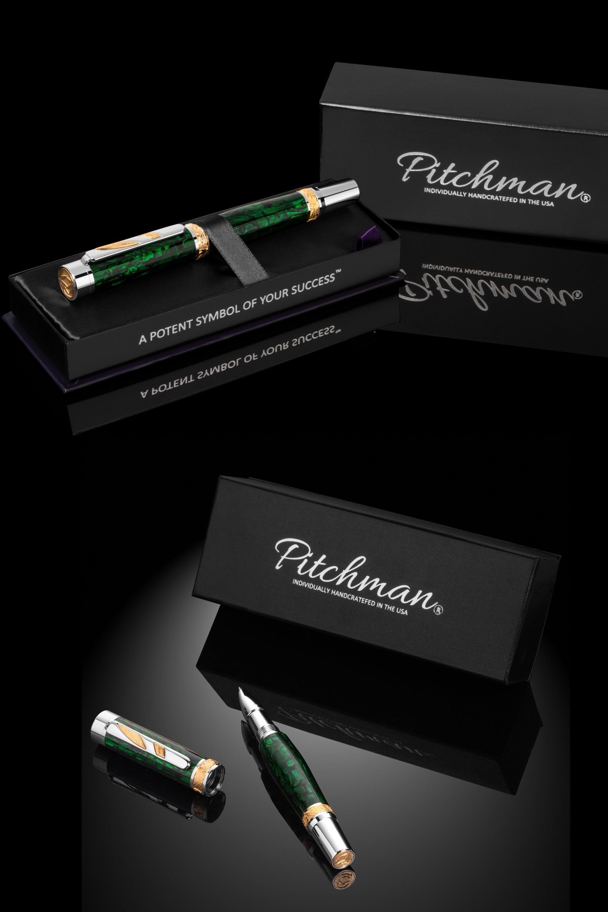 Rainmaker Emerald Abalone Shell Fountain Pen