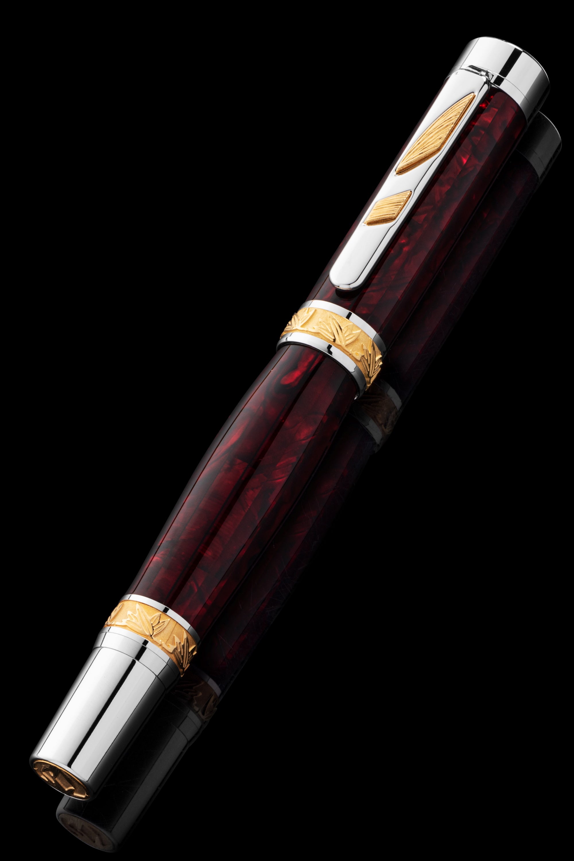 Rainmaker Red Abalone Shell Rollerball Pen