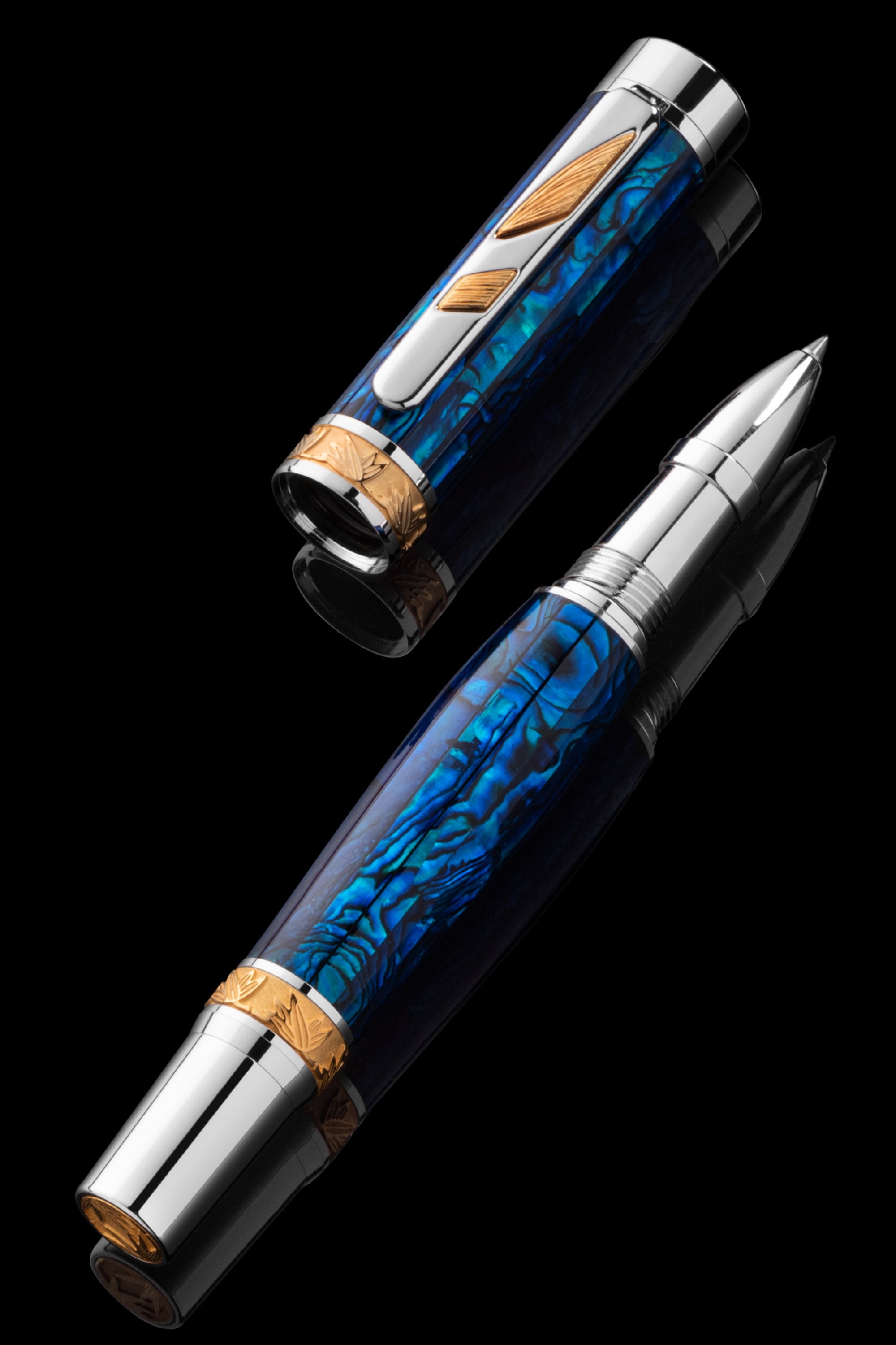 Pitchman Rainmaker Sapphire Rollerball Pen - Fancy Pen