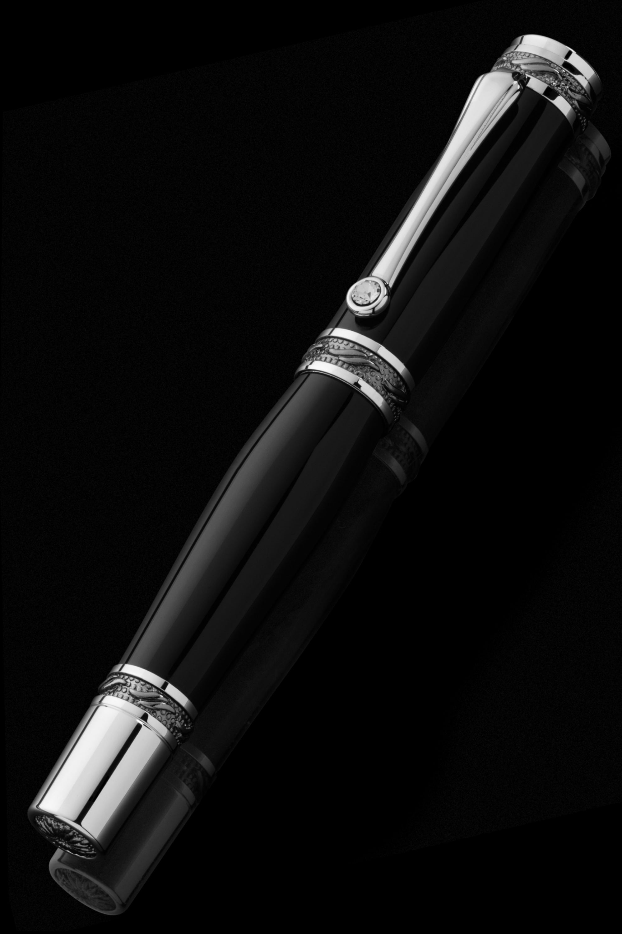 Tycoon Lustrous Black Fountain Pen