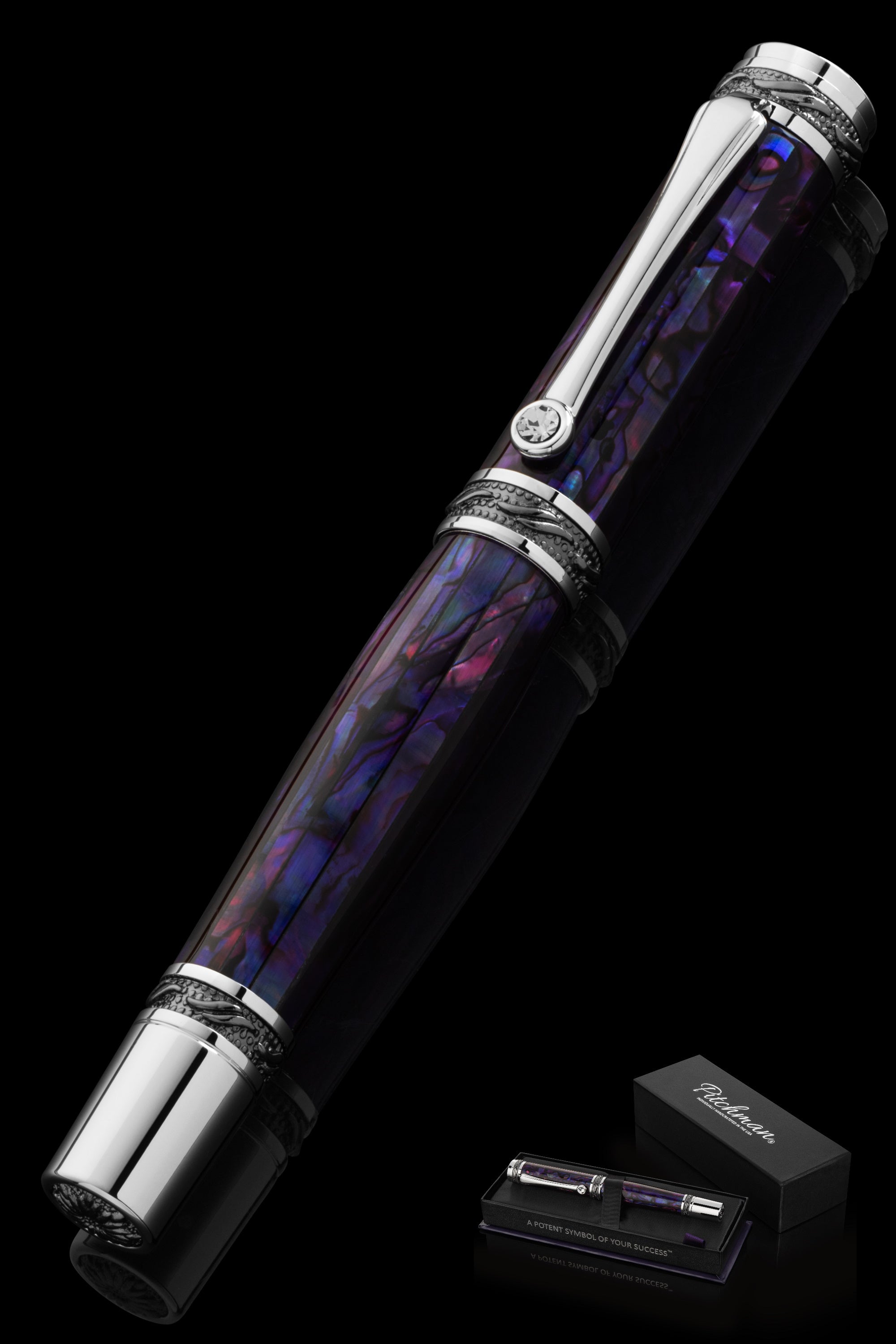 Tycoon Lustrous Purple Abalone Shell Fountain Pen