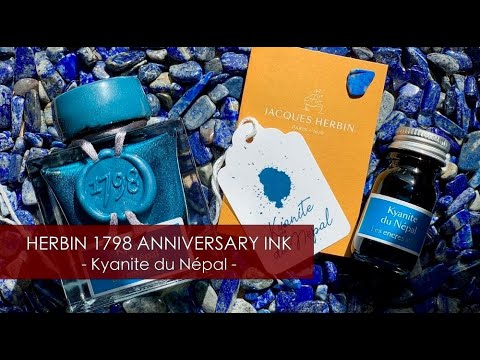 J. Herbin 1798 Fountain Pen Ink - "Kyanite du Népal" (Kyantie of Nepal) Ink - 50 ml. Bottle